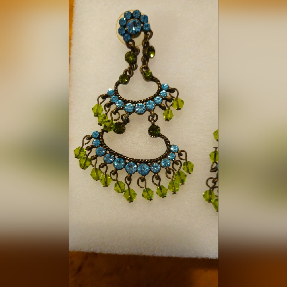 BLUE AND GREEN earrings - Picture 5 of 6